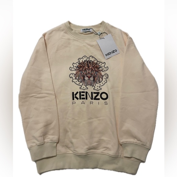 Kenzo Sweaters - Kenzo Sweatshirt Ivory with Emblem Size 14y